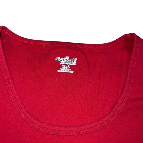 Carhartt for Women Tank Top Size 2XL Red Plus Size Pullover Casual Workwear - Picture 3 of 5